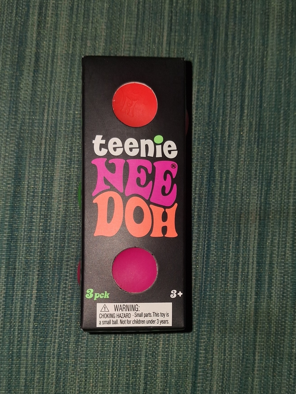 Teenie NeeDoh Kids Stress Balls - Pink & Red 3-Pack